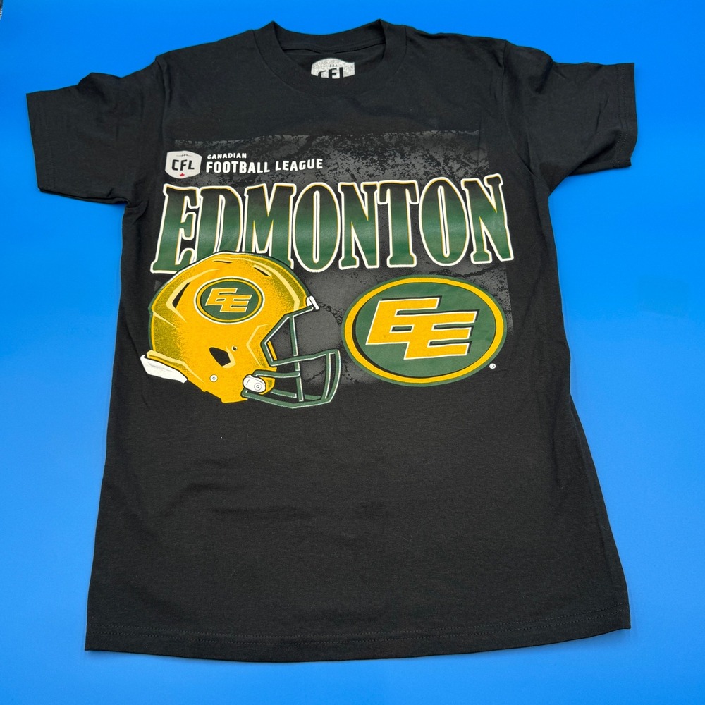 CFL Canadian Football League Edmonton Eskimos T Shirt Men's‎ Small S Black